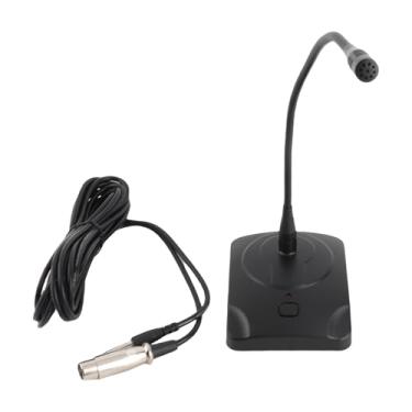 Imagem de Microfone de computador Profissional com fio Microfone de conferência de mesa com pescoço ajustável Suporte de braço para PC Laptop Alto-falante Mixer Gravação Transmissão Online