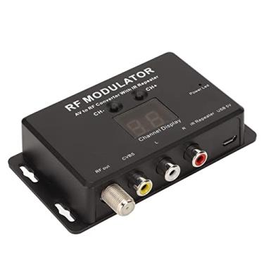 Imagem de Generic Modulador RF Profissional PAL NTSC AV para Conversor RF Mini Modulador 21 Canais para Set Top Box DVD, Função de Compartilhamento para Várias Salas, Material ABS