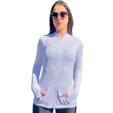 Imagem de Jaqueta Smart Feminina fitness Esportiva Dry Zíper Punhos Abertura Para Dedo Academia-F...