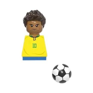 Imagem de Modelo De Brinquedo De Blocos De Construção Mini De Jogadores De Futeb