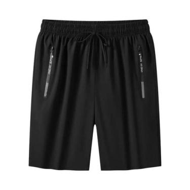 Imagem de Bermuda Masculina plus Size De Secagem Rápida, Ajuste Solto, Para Verã