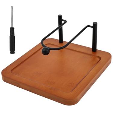 Imagem de KHZSPP Suporte de guardanapo plano para mesa, porta-guardanapos de coquetel de madeira, dispensador de papel de seda à prova de vento de 17 cm para cozinha, restaurante, café, bar, hotel, ao ar livre