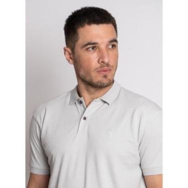 Imagem de Camisa Polo Aleatory Piquet Stretch Cinza-Masculino