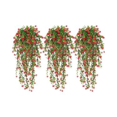 Imagem de Planta Decorativa De Parede De Rattan Artificial De 80CM Para Casa E J