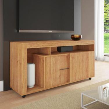 Imagem de Rack para TV Até 43 Polegadas Padua 2 Portas de Abrir Mel - Casa Giuli