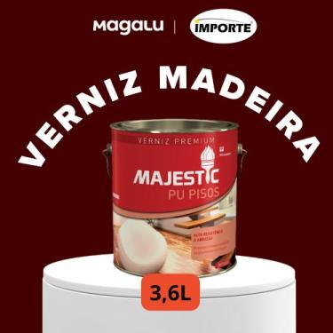 Imagem de Verniz PU Majestic Brilhante 3,6L para Madeira  Alto Brilho, Alta Resi
