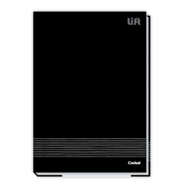 Imagem de Caderno Brochura Universitário Capa Dura A4 1 Matéria 80 Folhas Lift Credeal Preto