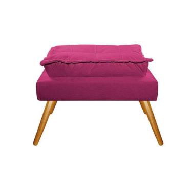 Imagem de Puff Opala Palito Mel Suede Pink - Doce Sonho Móveis