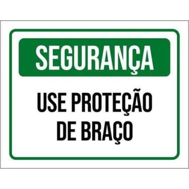 Imagem de Kit 3 Placas Sinalização Segurança Use Proteção De Braço - Sinalizo