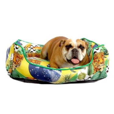 Imagem de Cama luxo Brasil para Cachorro e Gato Pet - Bichinho Chic, Amarelo, M
