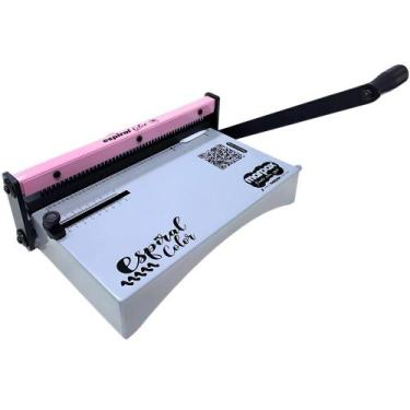 Imagem de Encadernadora Espiral Color Rosa Manual A4 Marpax 10fls
