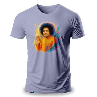 Imagem de Camiseta Masculina com Estampa Sathya Sai Baba 100 Algodão Fio 30.1 Lí