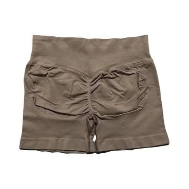 Imagem de Shorts De Yoga Femininos De Cintura Alta Para Fitness E Treino, Com Ef