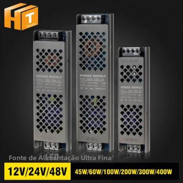 Imagem de Transformadores De Iluminação LED Ultrafinos DC12V 24V 48V 45W-400W Pa