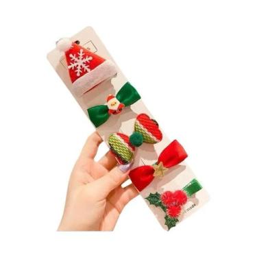 Imagem de Conjunto De Presilhas De Cabelo De Natal, 5 Peças, Acessórios Para Fra