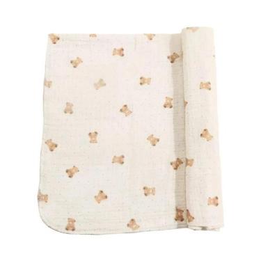 Imagem de Manta De Algodão Muslin Para Bebês, Macia E Respirável, Com Estampa De