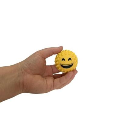 Imagem de Kit 3 brinquedos para pet cachorro bolinhas interativa emoji - Bel Pet