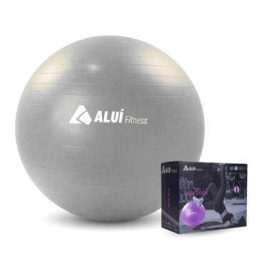 Imagem de Bola de Exercícios Pilates Yoga Gym 85cm Aluí + Bomba Manual, Gym Ball