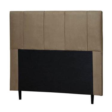 Imagem de Cabeceira Donna Para Cama Box Casal 140 cm Suede Bege - DRossi - DRoss