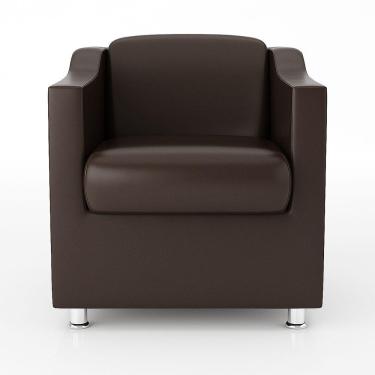 Imagem de Kit 03 Poltrona Para Recepção Clínica Médica Decor Marrom