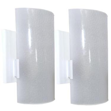 Imagem de Kit 2 Arandela Calha Parede C/Lente de Polimero Random - Jota Iluminaç