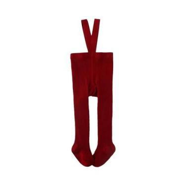 Imagem de Meias-calças De Natal Para Meninas, Leggings De Cintura Alta Com Suspe