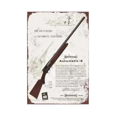 Imagem de Placa De Metal Vintage Com Tema De Pistola E Vitória, Arte Em Ferro Pa