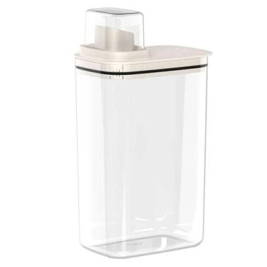 Imagem de Dispenser para Sabão Líquido Amaciante 2,3L Flow Bege com Tampa Medido