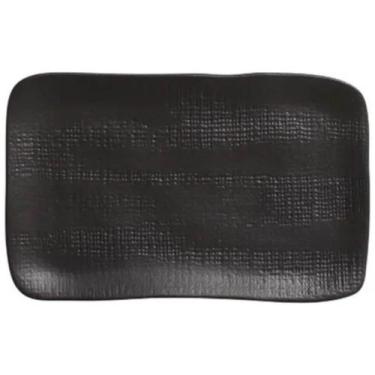 Imagem de Travessa Cerâmica 27x17cm Juta Preto Matte Sushi Porto Brasil Servir R