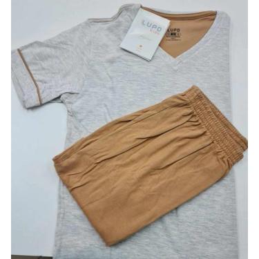 Imagem de Pijama Curto com Shorts Juvenil Verão Algodão Lupo 20000, 16, Caramelo