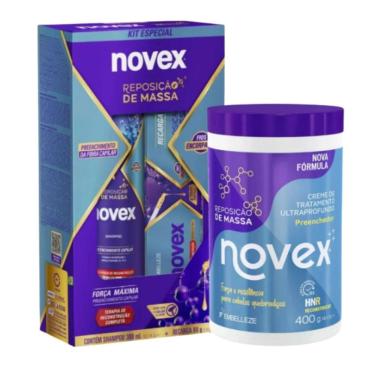 Imagem de Kit Novex Reposição De Massa: Shampoo 300ml, Recarga Capilar 80g e Creme De Tratamento...