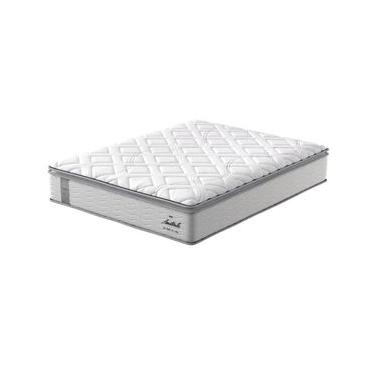 Imagem de Colchão King Size Probel Amsterdã D20, D33 com Molas Ensacadas e Pillow Top 34x193x203 - Branco/Preto