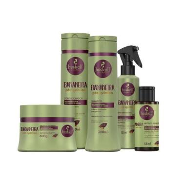 Imagem de Kit Haskell Bananeira Pós-Química 300gr Haskell  Reconstrução Completa