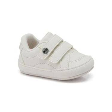 Imagem de Sapato de Bebê Klin Algodão Doce todo em Branco-Masculino