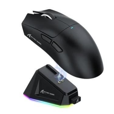 Imagem de Mouse Gamer Sem Fio Attack Shark X11, 22000 Dpi, 59g, Tri-mode Com Dock Magnético, RGB, Preto