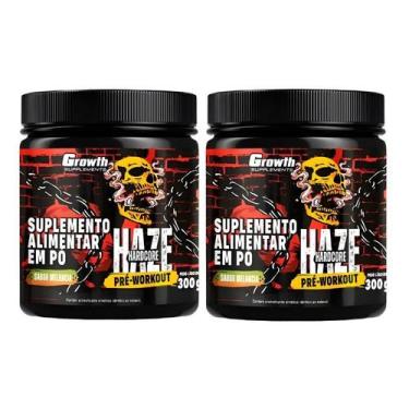 Imagem de Kit Haze Pré Treino 600g Sabor Melancia Growth
