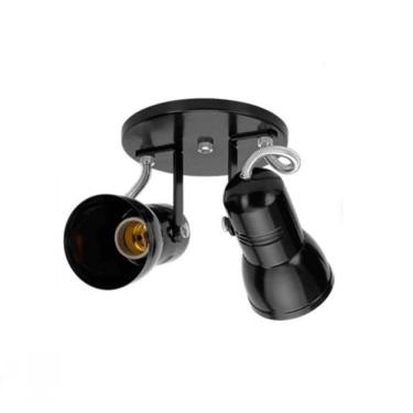 Imagem de Spot led para teto ou parede para 2 lampada Preto HPL