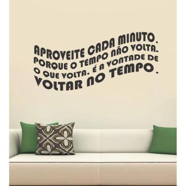 Imagem de Adesivo Decorativo De Parede Frase Aproveite Cada Minuto