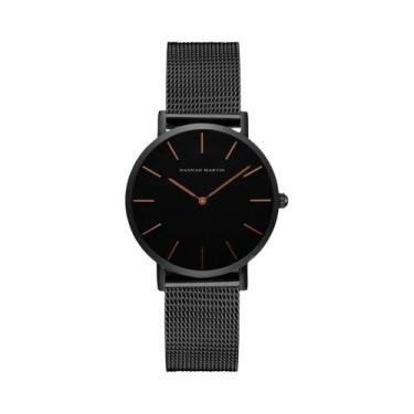 Imagem de Relógio De Quartzo Feminino Em Ouro Rosé Com Pulseira De Aço Inoxidáve