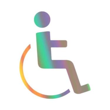 Imagem de Adesivo Para Carro Com Cadeira De Rodas, Em PVC, À Prova D'água, Resis