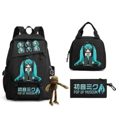 Imagem de Conjunto de mochilas Hatsune Miku Cartoon Kids School 3 unidades - yiw
