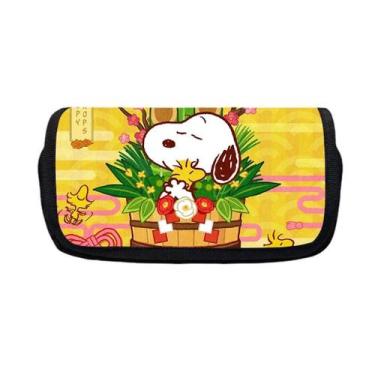 Imagem de Estojo de lápis Snoopyss de dupla camada de desenho animado de poliést