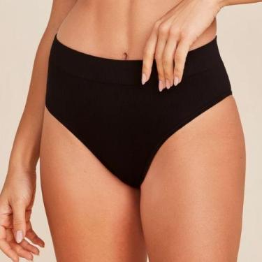 Imagem de Calcinha Em Microfibra Canelada Hope, P, Preto