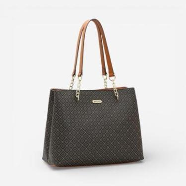 Imagem de Bolsa Feminina Chenson Ombro Elemento Gráfico Café-Feminino