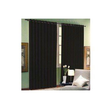 Imagem de Cortina Para Janela 2,80 x 1,80 Rústica Preta  Admirare