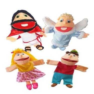 Imagem de Kit Fantoches Bíblicos Jesus 4 Personagens - Fantoches Gonzaga