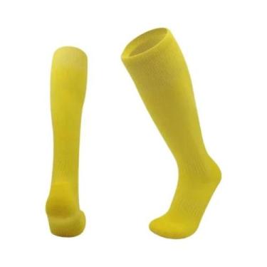 Imagem de Meias Esportivas De Futebol Em Cores Sólidas Para Crianças E Adultos, 
