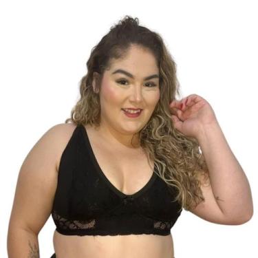 Imagem de Sutiã de Algodão PLUS SIZE com Renda Sem Bojo Feminino Soutien Top Ren