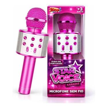 Imagem de Microfone Infantil Karaokê Bluetooth Sem Fio Usb - Zoop Toys -, Rosa