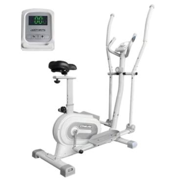 Imagem de Elíptico Oneal Eletromagnético Condomínio Branco Painel Lcd